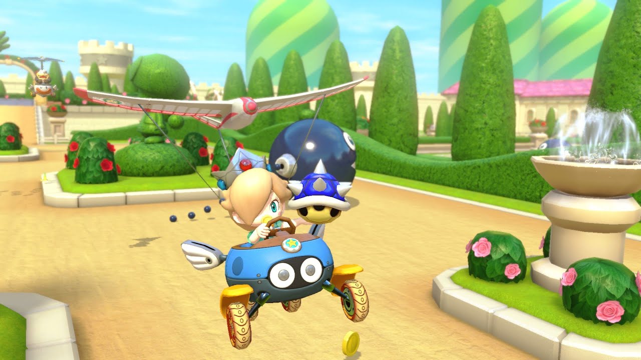 Mario Kart 8 DX (Offline) | Baby Rosalina - Biddybuggy - Crimson Slim wheels - Plane Glider