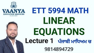 Linear Equation Chapter-3 | Math for ETT second exam 5994 POSTS