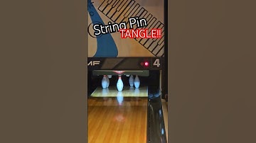 String Pins TANGLED! | #sports #shorts #bowling