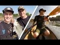 Fishing for Giant Bass on the River in a Canoe! - Vlog (Bass Fishing) w/Dad | DALLMYD