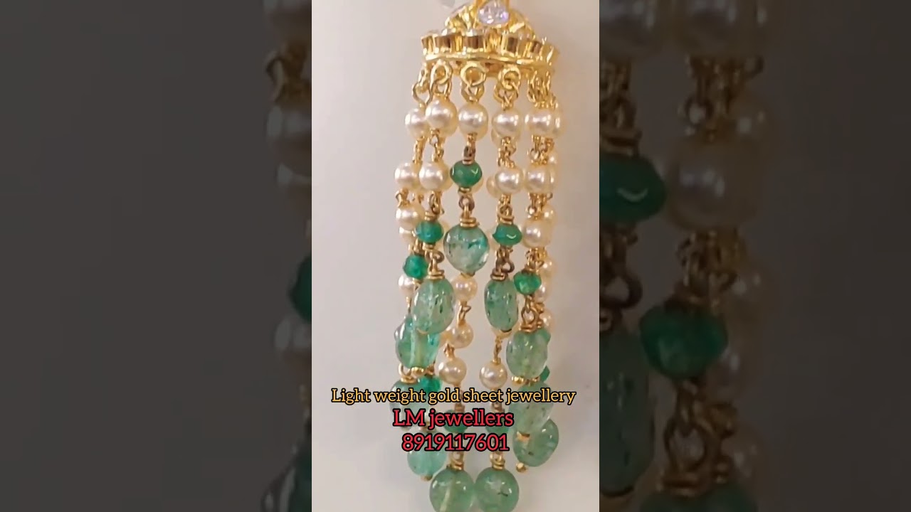 Light weight gold sheet jewellery 