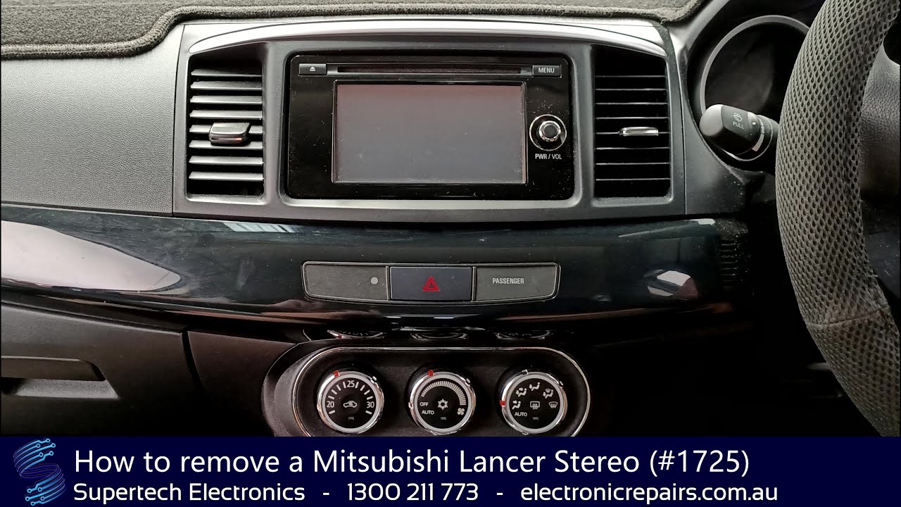 How to remove a Mitsubishi Lancer Stereo (1725) YouTube
