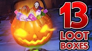 Overwatch Halloween Loot Boxes - 13 boxes, 6 legendaries.