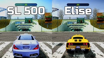 NFS Most Wanted: Mercedes SL 500 vs Lotus Elise - Drag Race