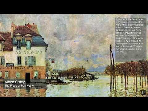 Alfred Sisley - The Flood at Port Marly - 2 Hour Screensaver