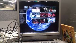 Nine MPlayer instances running on my old laptop