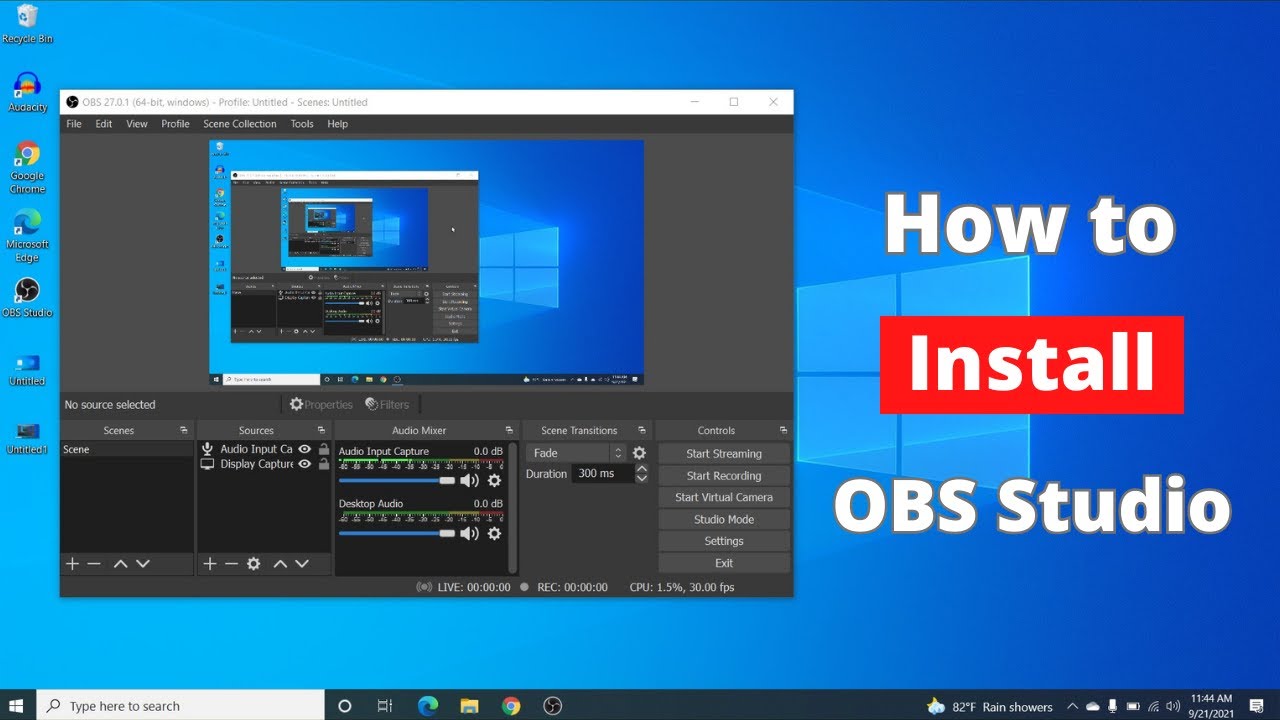 How to Install OBS Studios in Windows 2024  Quick Recording Tutorial