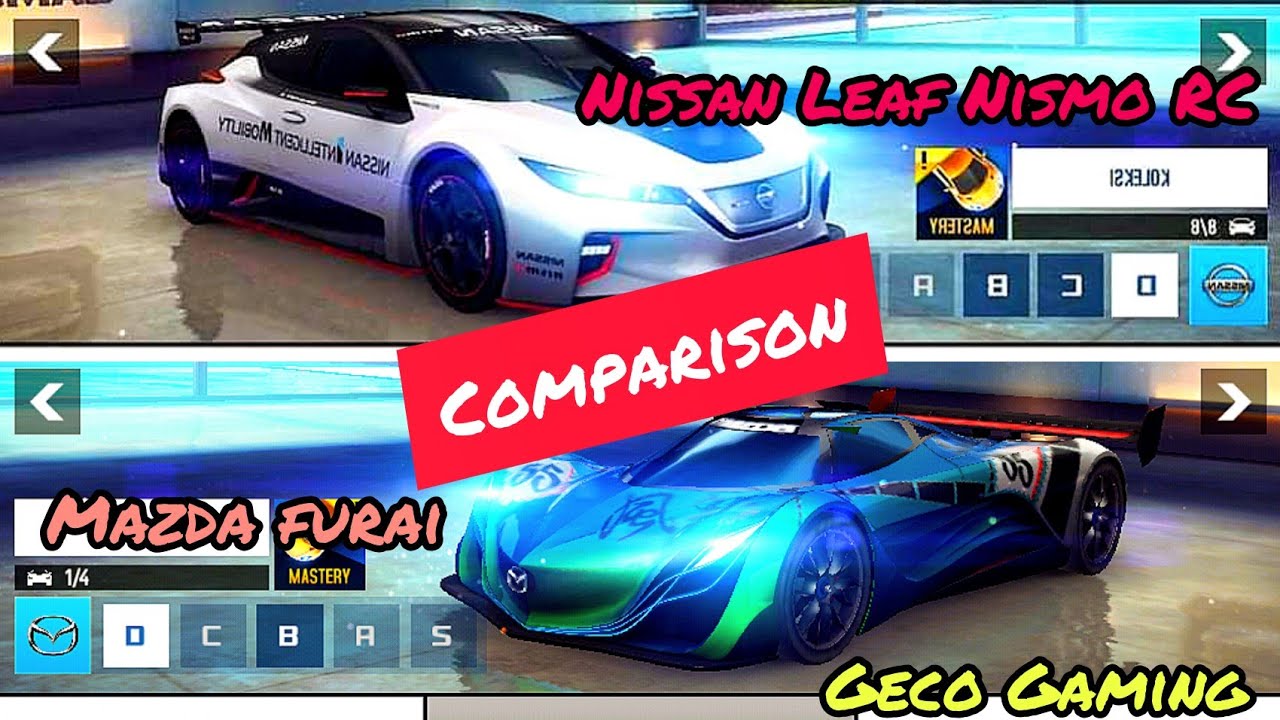 Asphalt 8 Nissan Leaf Nismo Rc Stats Comparison With Mazda Furai D Class Kings Youtube