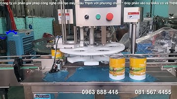 Máy ghép mí lon tự động - Máy viền mí lon