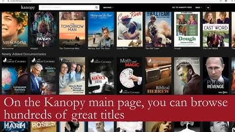 How to use Kanopy: An Online Streaming  Service