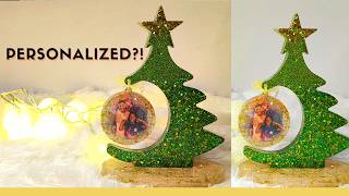 DIY Resin Christmas Tree with Photo | Personalized Holiday Craft
