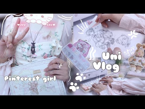 فلوق اسبوع من حياتي୨ৎ ايام جامعية رسم تصميم اظافر استعراض مشاريع اوتفيتس ッ Uni Vlog