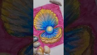 She sells sea shells on the sea shore!🐚 #art #trending #viral #fyp #oilpastel #shell #beach #colors