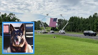 K9 Archer to be escorted back to Madison County Sheriff's Office Thursday morning