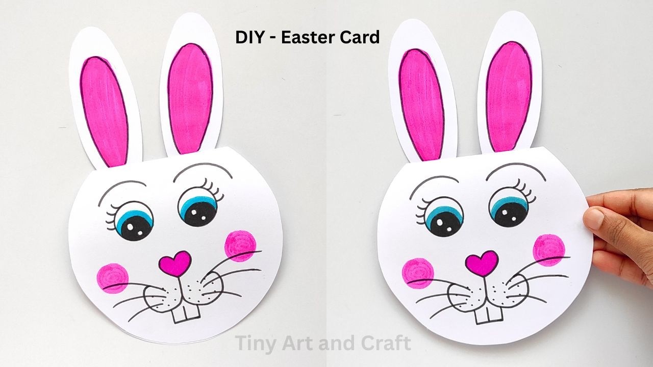 Easter Paper Craft Ideas | Cute Easter Card Craft | Bunny Card Making ...