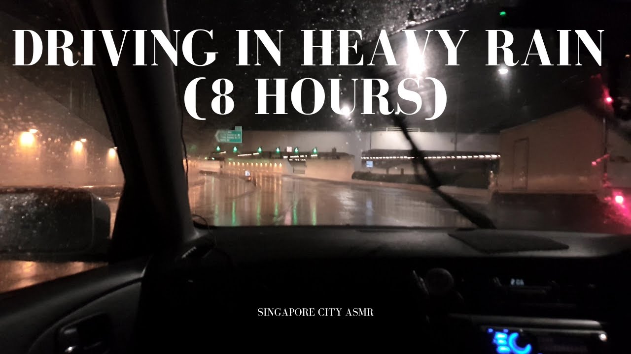 8 Hours of Relaxing Rainy Drive ASMR for Sleep and Stress Relief
