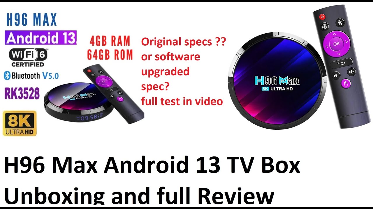 2023 New Android 13 4G+64G H96 Max M1 Smart TV Box 8K HD HDMI Wifi