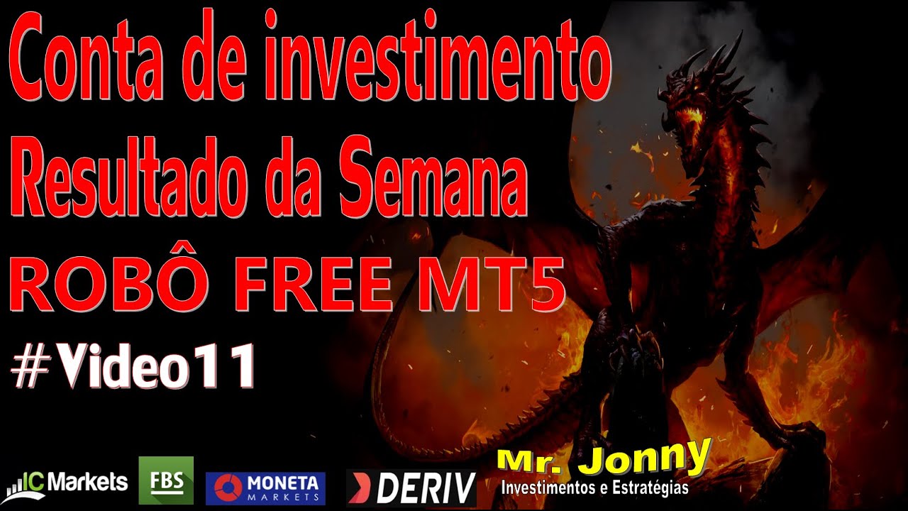 Investimendo com Robô FREE Do Canal – RED DRAGON MT5 – IcMarkets/MonetaMarkets/FBS/RoboForex