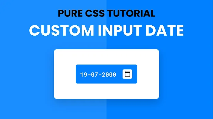 Custom Input Date | Styling Input Date | Pure CSS Tutorial