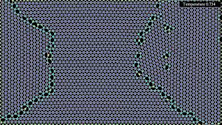 Freezing and melting at the molecular scale: a representation with atomic bonds