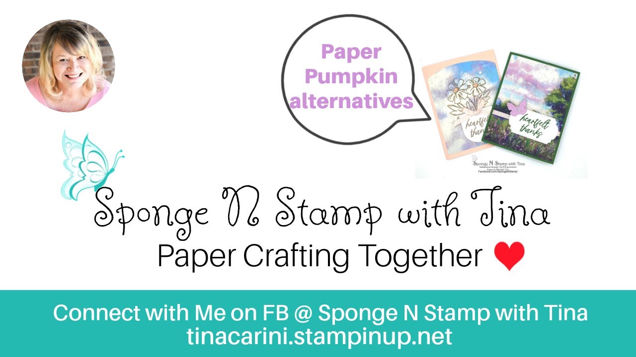 Thank You cards using March Paper Pumpkin Memorable Meadows - YouTube