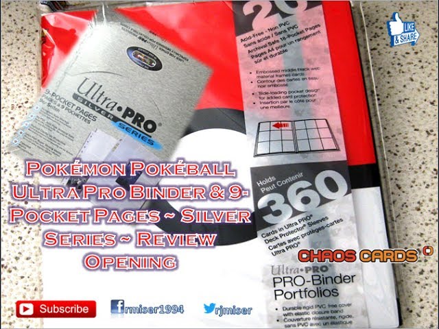 Pokmon Pokball Ultra Pro Binder & 9-Pocket Pages ~ Silver Series ~ Review  Opening