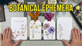 ✨ EPHEMERA MAKE ✨ BOTANICAL TAGS AND JOURNAL CARDS