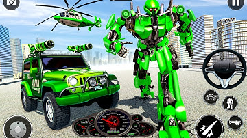 Army Bus Robot Car Game 2021 – Transforming Robot Games - Android GamePlay