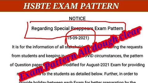 Hsbte Reappear Exam Pattern | Hsbte New update | Hsbte latest update | Hsbte Update |