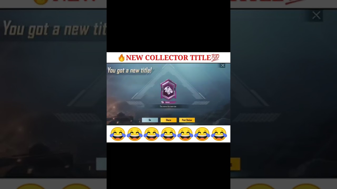 I got collector title in bgmi😂wait for end😂bgmi funny😂 