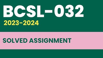 BCSL-032 Solved Assignment 2023-24 || BCA 3rd Semester || IGNOU || @learningscience