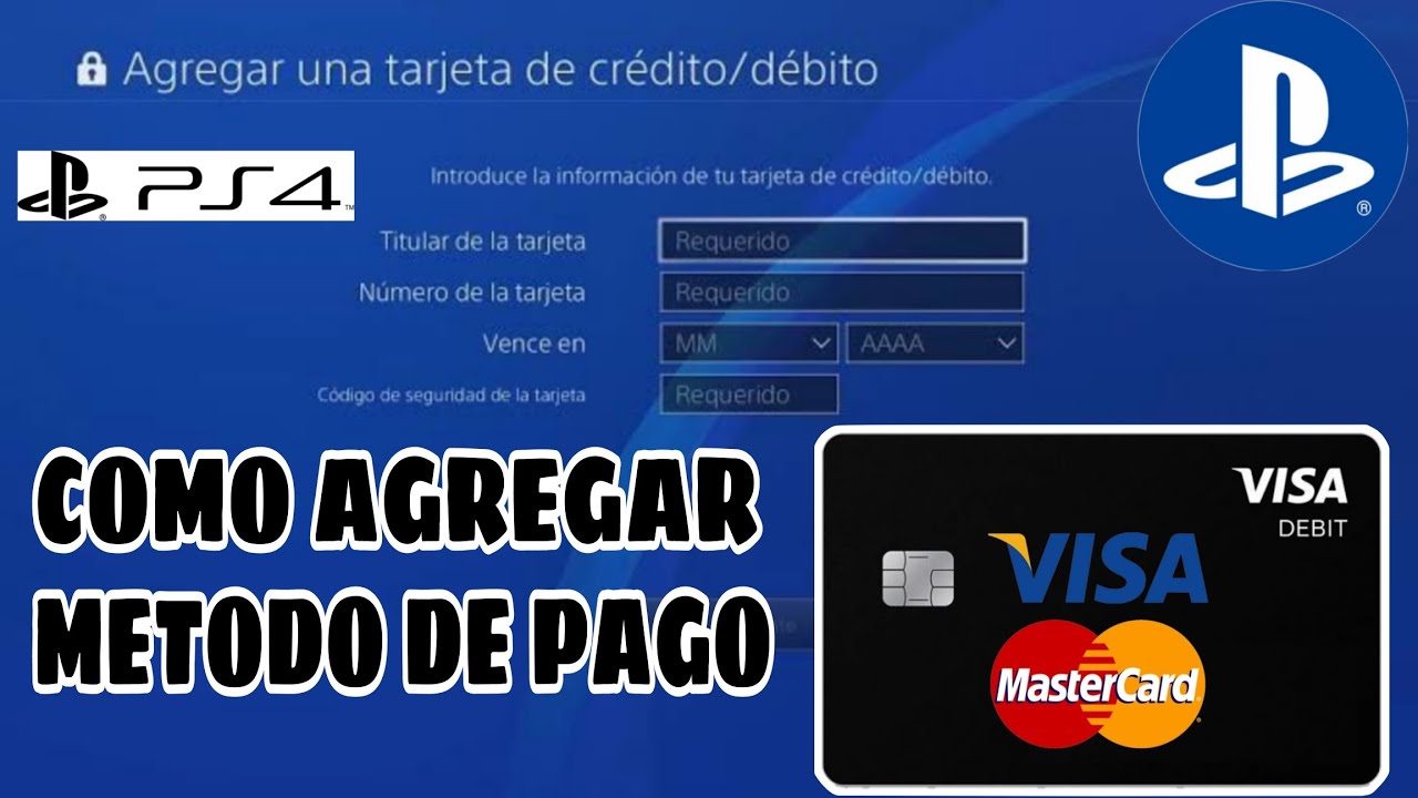 Como agregar y eliminar TARJETAS de débito o crédito en PS4 