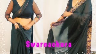 Black Saree Slow Motion Saree Walk Slow Motion Video Saree Slow Motion