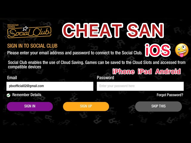 GTA San Andreas Cheats for Mobile (Android, iOS/iPhone