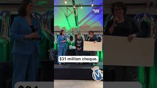 Largest lottery winner in Nova Scotia history given $31-million cheque