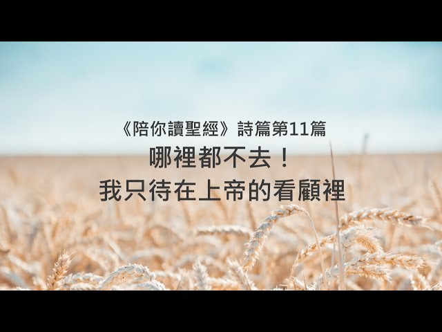 詩篇11篇/陪你讀聖經《哪裡都不去！我只待在上帝的看顧裡》