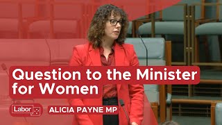 25 March 2024 - Question to the Minister Representing the Minister for Women