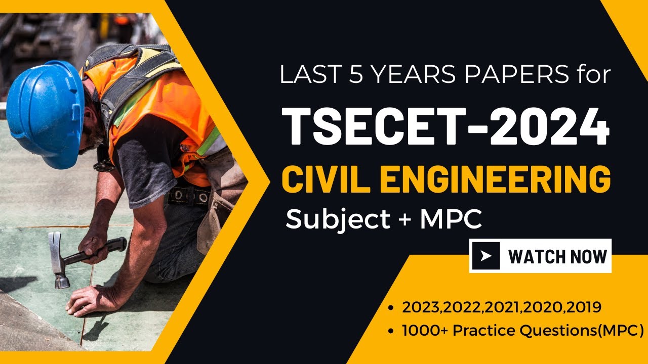 ECET Civil Engineering Previous Papers Solutions|ECET Civil Papers Solutions|ECET 2023 Solutions Civ