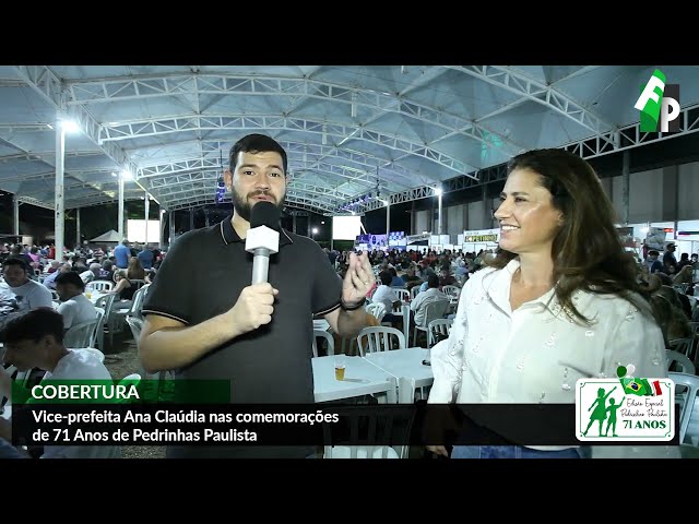 Vice-prefeita Ana Claudia na comemoração dos 71 Anos de Pedrinhas Paulista