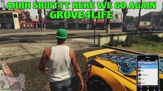 Grand Theft Auto CARL JOHNSON (C J) IS BACK😍UNFINISHED BUISNESS 🫢GROVE4LIFE😎😄#gta #gta5 #gtaonline