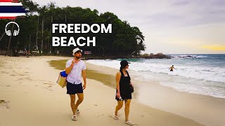 Relaxing Walking Tour Phuket Sunset At Freedom Beach 4K Hdr Ocean Sounds
