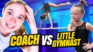 Little Gymnast CHALLENGES her coach!!!