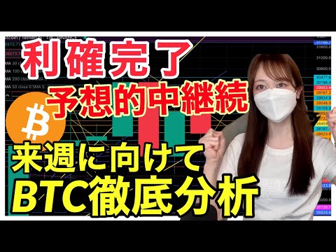 【予想的中継続！】利確完了。来週に向けてBTC徹底分析！ 仮想通貨 ビットコイン