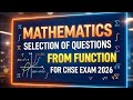 Long type Selection similar type questions from Function for CHSE Exam 2026