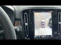 Volvos updated 360 surround view camera in a parking lot at parking lot speeds