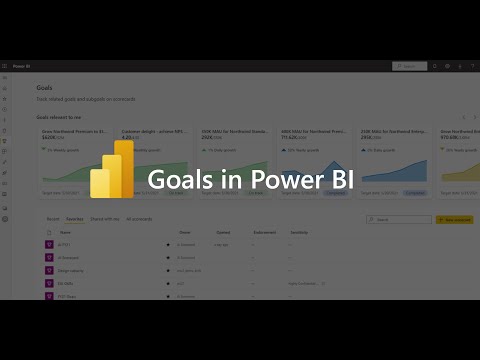 Power BI Goals Demo - How to set up manual and connected goals in a Power BI Goals scorecard