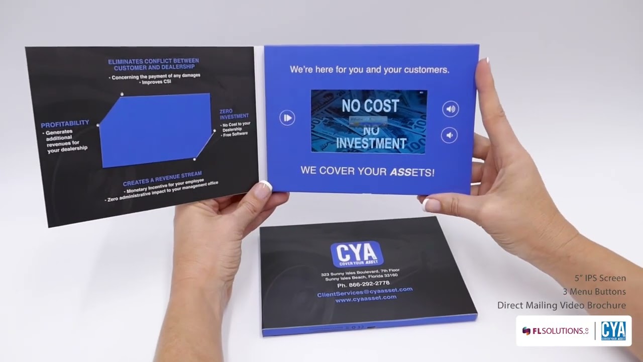 CYA Video Brochure Mailer | Direct Mail Video Marketing | FL Solutions