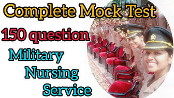 Mock test for MNS //set - 3 part 1 // Military Nursing Service
