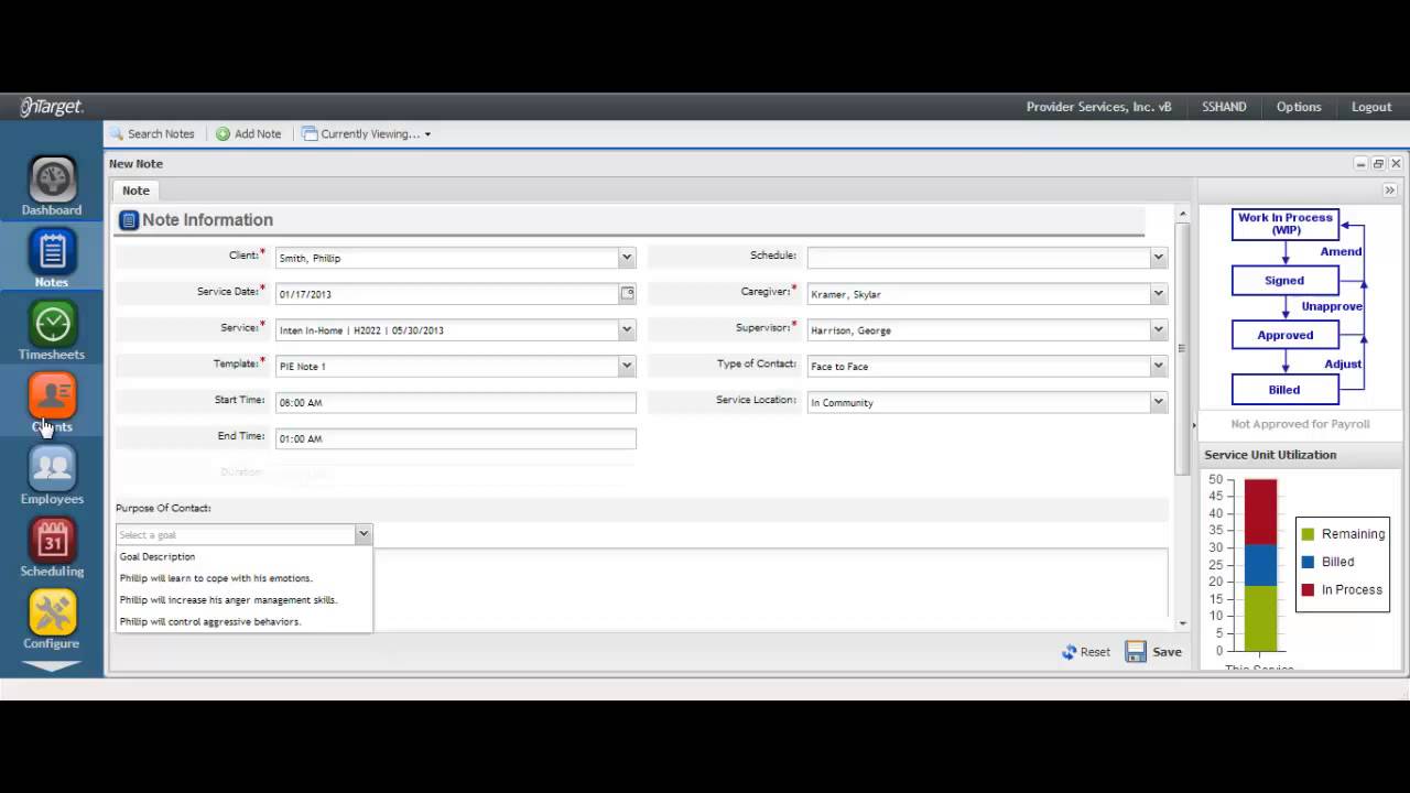 Pie notes social work image