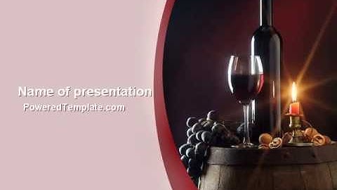 Wine Bottle PowerPoint Template by PoweredTemplate.com